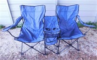 Dual folding bag chair - Fold-up lounge chair -