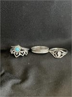 Three costume rings