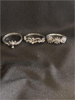Three costume rings