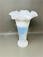 12" tall Altaglass - white art glass vase