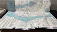 Rare WWII 1941 Map Of City Halifax & Town Of Dartm