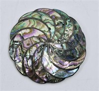 Mother of Pearl Brooch Sterling Silver