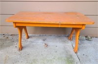 Orange Wooden Table