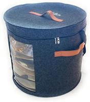 Aylan Felt Hat Storage Box - Travel-Ready  17x11.