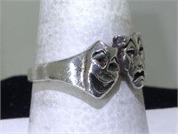 Sterling Silver Drama Ring - size 7.5