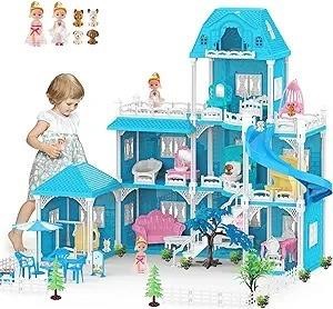 deAO Doll House,Christmas Dollhouse Girl Toys - 3