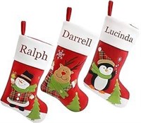 Set of 3, 18'' Christmas Stockings,Christmas Home