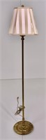 Brass floor lamp, 10" dia. base, 58" tall, 12.5"