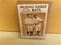 Babe Ruth /Lou Gehrig Louisville Slugger Bats Card
