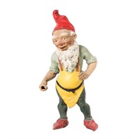 Painted cast iron garden gnome