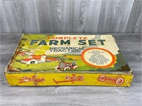 Complete Farm Set W/Mechanical Tractor, Marx