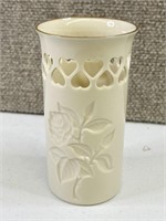 Fancy LENOX Vase with Roses with Gold Trim