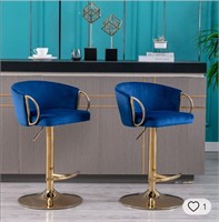 ($398) Set of 2 Bar Stools,with Chrome Footres