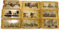 9 Antique Stereograph Cards of London