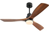 Sofucor 52 Inch Wood Ceiling Fan With LED Light. W