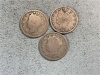 1900, 1901, 1903 Liberty head nickels