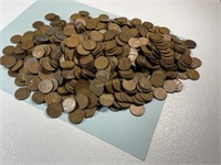 Just over Five pounds of wheat cents