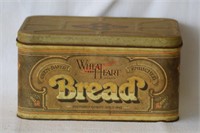 Vintage Wheat Heart Brand Bread Metal Bread Box