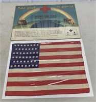 Flag with 4 Stars  / Red Cross Sign