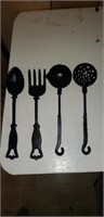 Estate lot of 4 cast iron utensils