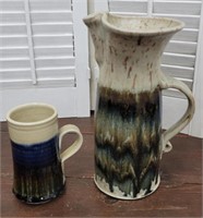 2pcs studio pottery
