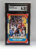 1986 Fleer #82 Akeem Olajuwon Rookie SGC 6.5