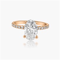 14K ROSE GOLD 3.00CT DIAMOND RING