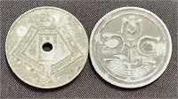 1941 - Bel 10 cents coins