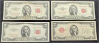 (4) $2 Red Seal Notes: