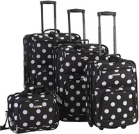 Luggage Set, Black Dot, 4-Piece