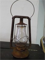 early barn lantern, rusty