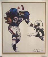 O.J. Simpson signed limited edition litho.