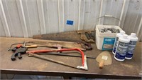 Aluminex hull & bottom cleaner, hand saws, clamp,
