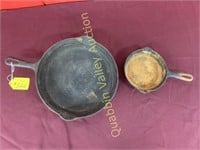 2 GRISWOLD CAST IRON FRYING PANS
