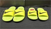 2 Pairs Of Nike Sandals, RRP $32.00, Green