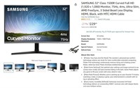 OF1001 SAMSUNG 32 1500R Curved Full HD Monitor