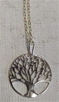 TREE OF LIFE NECKLACE MARKED 925