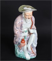 'Happy Fisherman' Figural Porcelain, Republic Peri