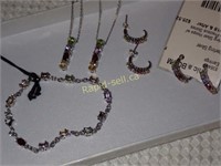 Sterling Silver Pieces with Genuine Gemstones
