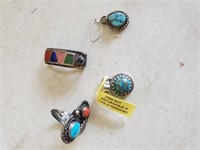 Misc. Silverone Jewelry, Ring, Pendant, Earrings