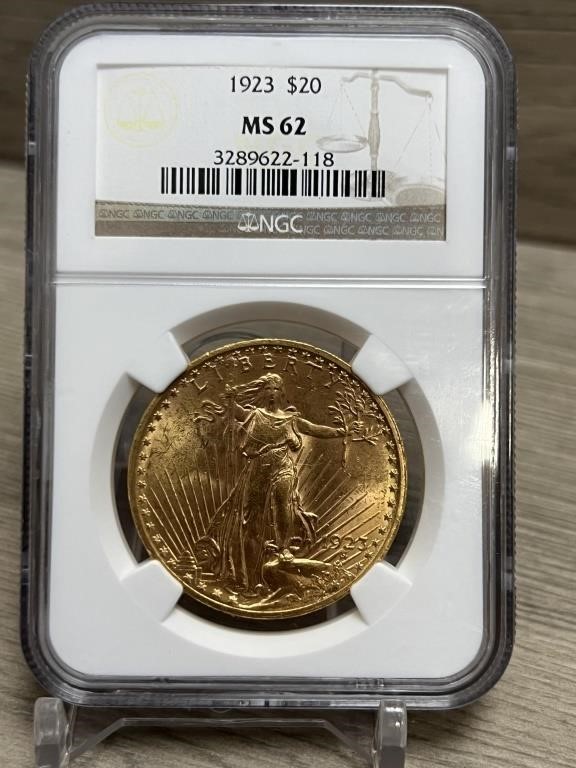 1923P Saint Gaudens $20 Double Eagle MS62