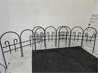 3  Wrought Iron Flower Bed 30 x 18" h Fence