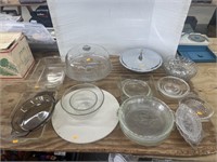 Glass cake plate - bake ware & misc