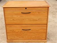 ACCURIDE All Wood Filing Cabinet w 2-Large Drawers