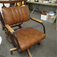 Brown roller chair