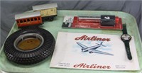 NICE LOT: TIRE ASHTRAY, CIGAR BOX LABEL & MORE