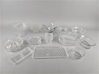 Vintage Crystal, Clear & Cut Glass Lot