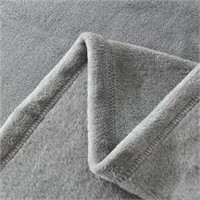 Super Soft Plush Lt Grey Blanket 90"x90" A21