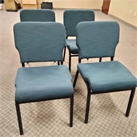 (4) Blue Cloth Chairs       (R# 209)