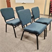 (4) Blue Cloth Chairs       (R# 209)
